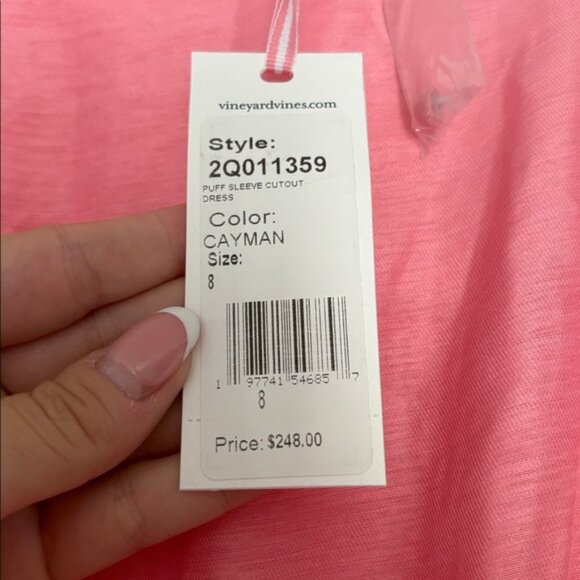 Vineyard Vines | Puff Sleeve Cutout Dress - Picture 5 of 11